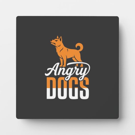 Boze Honden Vector Mascotte Fotoplaat (Voorkant)