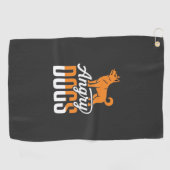 Boze Honden Vector Mascotte Golfhanddoek (Horizontaal)