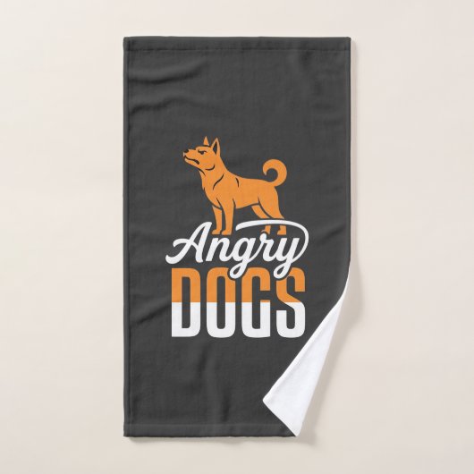 Boze Honden Vector Mascotte Handdoek (Handdoek)