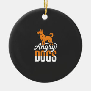 Boze Honden Vector Mascotte Keramisch Ornament