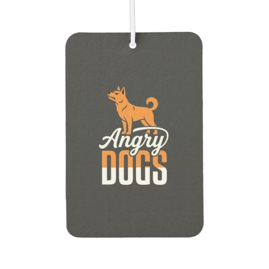 Boze Honden Vector Mascotte Luchtverfrisser (Voorkant)