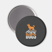 Boze Honden Vector Mascotte Magneet (Voorkant / Achterkant)