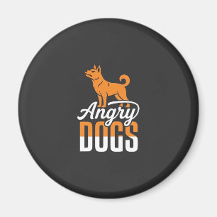 Boze Honden Vector Mascotte Magneet