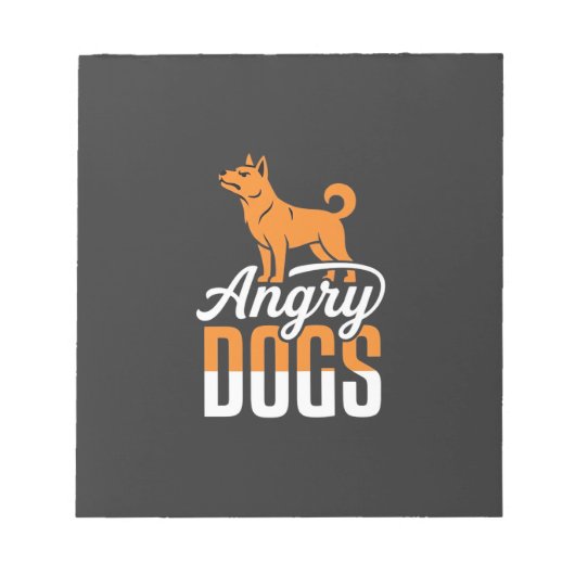Boze Honden Vector Mascotte Notitieblok (Voorkant)