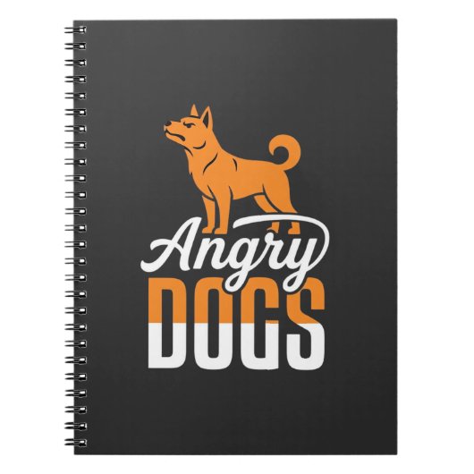 Boze Honden Vector Mascotte Notitieboek (Voorkant)