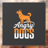 Boze Honden Vector Mascotte Raamsticker (Vel 2)