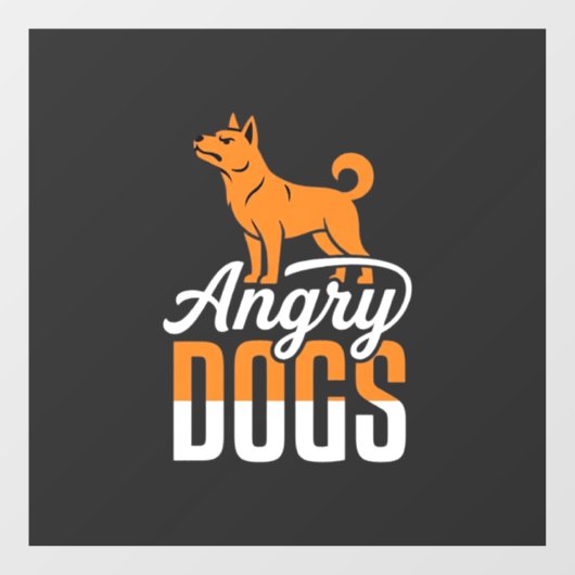 Boze Honden Vector Mascotte Raamsticker (Vel)
