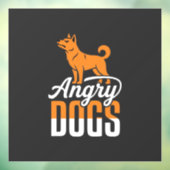 Boze Honden Vector Mascotte Raamsticker (Vel 3)