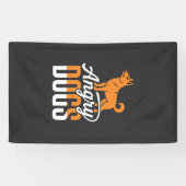 Boze Honden Vector Mascotte Spandoek (Horizontaal)
