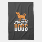 Boze Honden Vector Mascotte Theedoek (Verticaal)