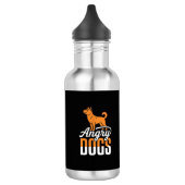 Boze Honden Vector Mascotte Waterfles (Links)