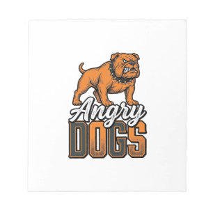 Boze Honden Vintage Bulldog Typografie Design_1 Notitieblok