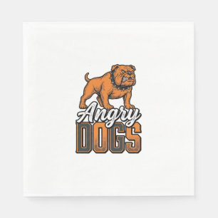 Boze Honden Vintage Bulldog Typografie Design_1 Servet