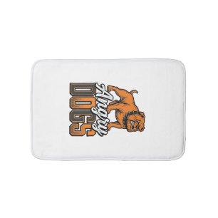 Boze Honden Vintage Bulldog Typografie Ontwerp_1 Badmat