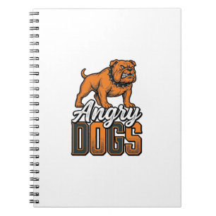Boze Honden Vintage Bulldog Typografie Ontwerp_1 Notitieboek