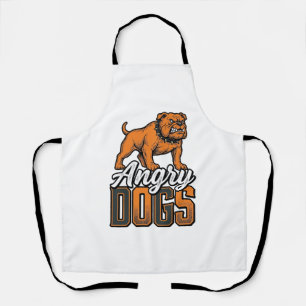 Boze Honden Vintage Bulldog Typografie Ontwerp_1 Schort