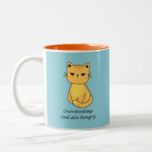   Boze hongerige kat Tweekleurige Koffiemok