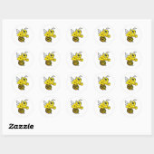 boze honingbijen, grappig cadeauidee ronde sticker (Vel)