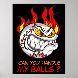 Boze honkbal met citaat, grappig poster