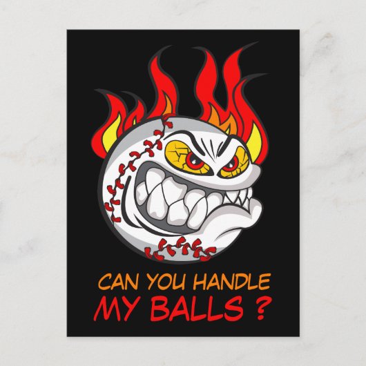 Boze honkbal met quote, grappig briefkaart (Voorkant)