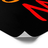 Boze honkbal met quote, grappig poster (Hoek)