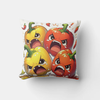 Boze huilende Bell Peppers Kussen