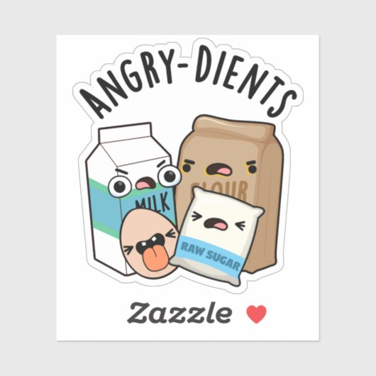 Boze-ingrediënten Funny Baking Pun Sticker (Vel)