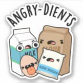 Boze-ingrediënten Funny Baking Pun Sticker (Voorkant)