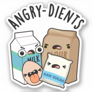 Boze-ingrediënten Funny Baking Pun Sticker