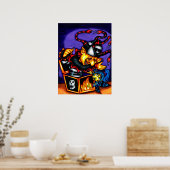 Boze Jack in de doos en fee Gothic Fantasy art Poster (Keuken)