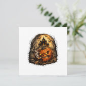 🎃 Boze Jack O' Lantern Halloween Sticker | Spook Kaart (Staand voorkant)