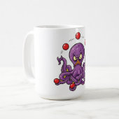 Boze Jonglerende Octopus Koffiemok (Voorkant links)