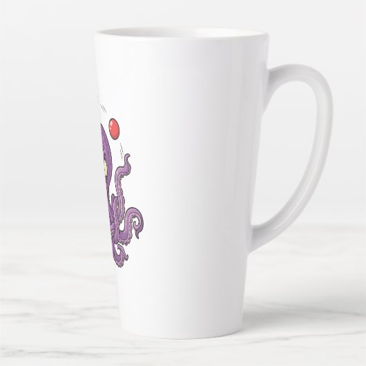 Boze Jonglerende Octopus Latte Mok (Rechts)