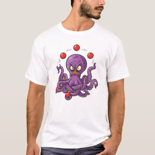 Boze Jonglerende Octopus T-shirt