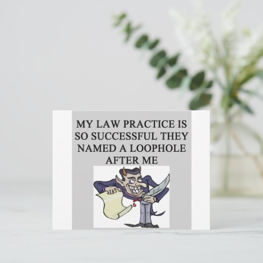 boze jurist briefkaart (Staand voorkant)