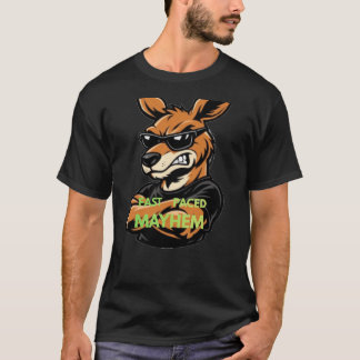 Boze Kangoeroe Met Zonnebril Snel Tempo Chaos S T-shirt