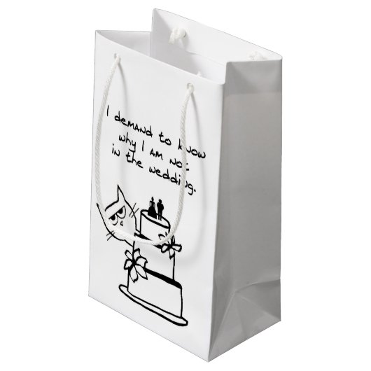 Boze kat crasht de bruiloft - Grappige cadeautas (Achterkant Gekanteld)