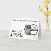 Boze kat gaat niet naar de dierenarts - Grappige k Kaart (Gele Bloem)