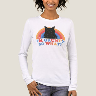 Boze kat Ik ben chagrijnig dus wat grappige katten Tri-Blend Shirt