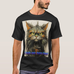 Boze kat in bad t-shirt