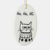 Boze kat in een kersttrui - Funny Cat Xmas Keramisch Ornament (Rechts)
