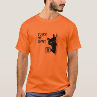 boze kat koffie waarschuwing t-shirt