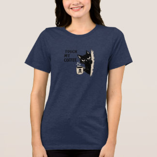boze kat koffie waarschuwing Tri-Blend shirt