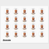Boze Kat kunst Ronde Sticker (Vel)