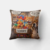 Boze kat kussen, leuk verontschuldiging geschenk k kussen (Achterkant)