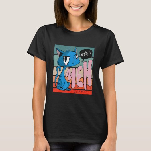Boze Kat Meh T-shirt (Voorkant)