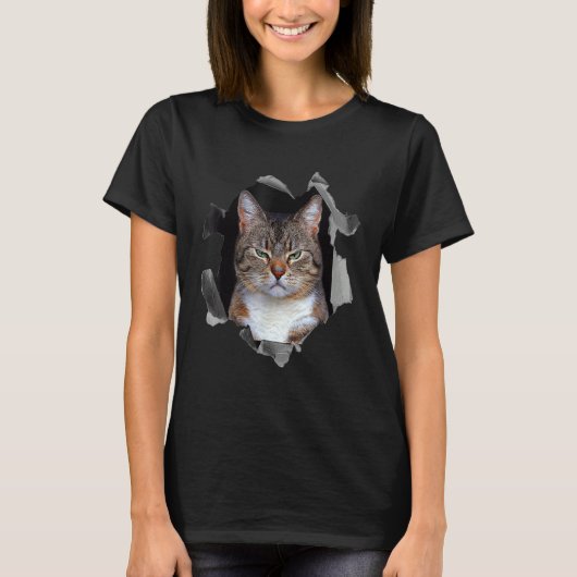 Boze kat meme chagrijnig t-shirt (Voorkant)