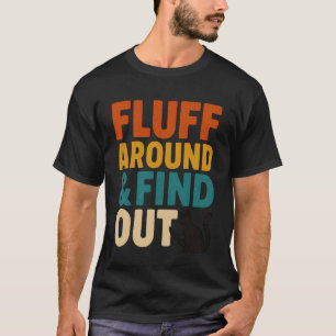 Boze Kat Pluis Rond En Ontdek Retro Grappig Ik T-shirt