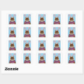 Boze Kat Vierkante Sticker (Vel)