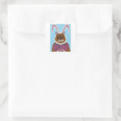 Boze Kat Vierkante Sticker (Tas)